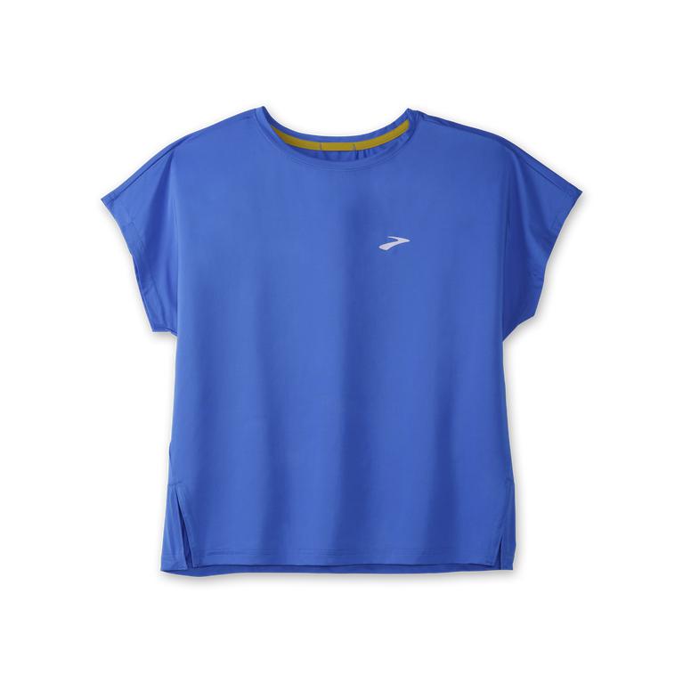 Brooks Sprint Free Breathable Short Sleeve Running Shirt - Women's - Bluetiful (48732-EDRZ)